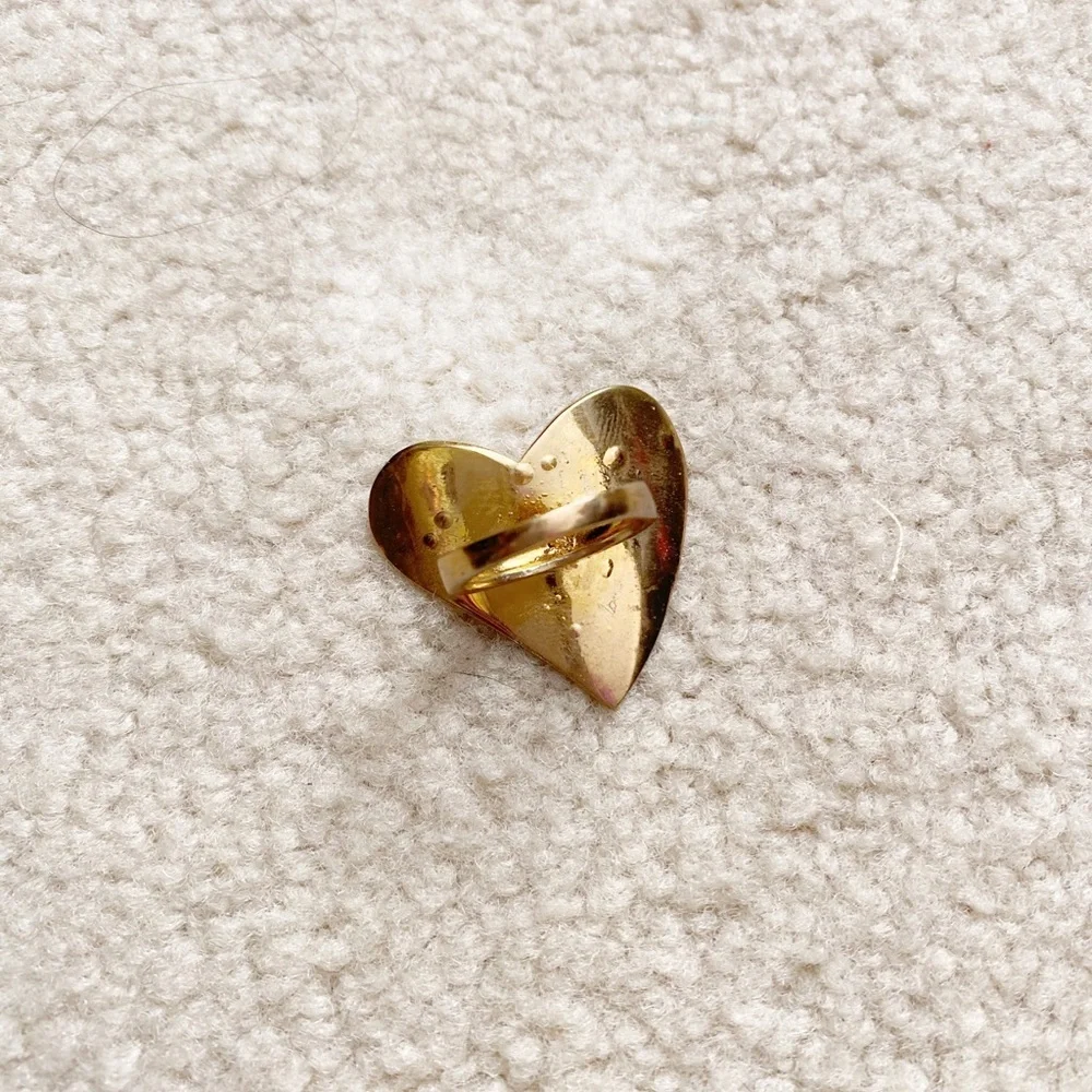 Jules Smith Cocktail Gold Heart Ring
